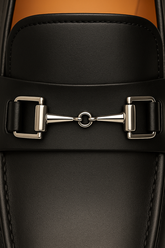 Mens Mezlan Brussels Metal Ornament Calfskin Loafer Dress Shoe in Tan