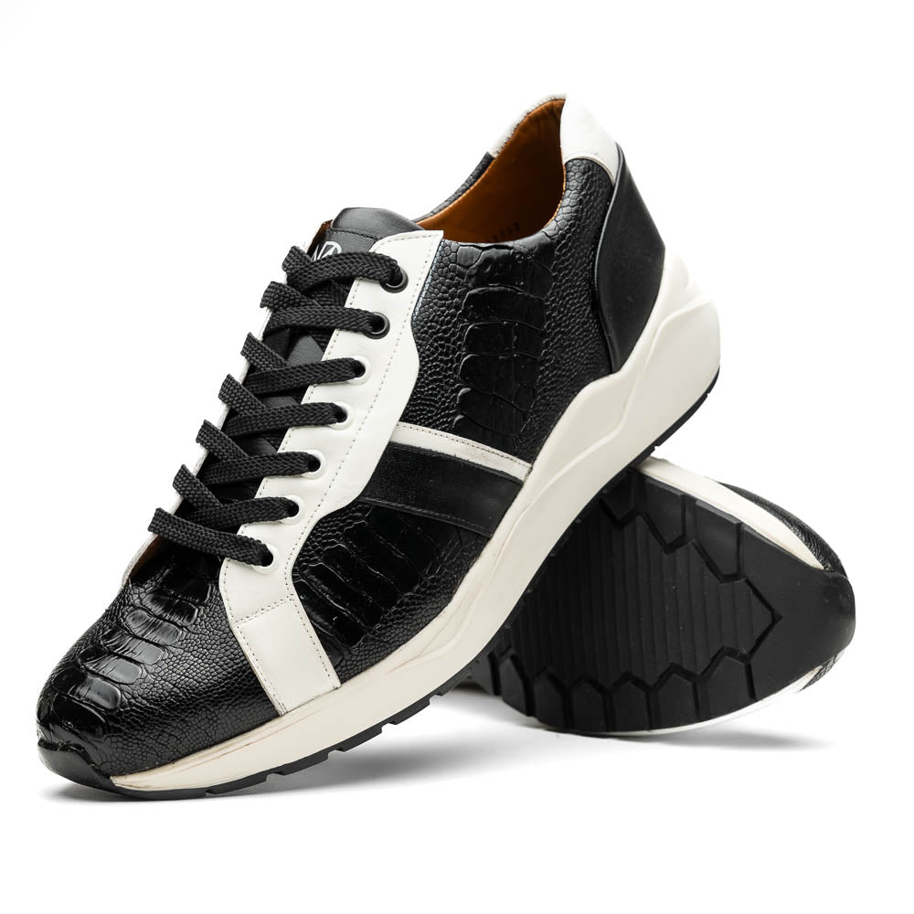 Marco Di Milano Lyon Ostrich Leg & Calfskin Sneakers 