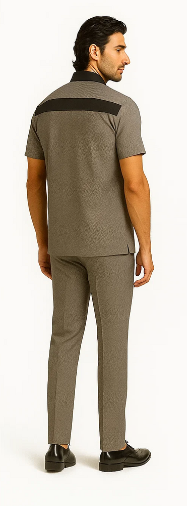 Men’s Houndstooth Walking Suit by Dreams by Zacchi – 2 Piece Lei sure Set in black/white- $99