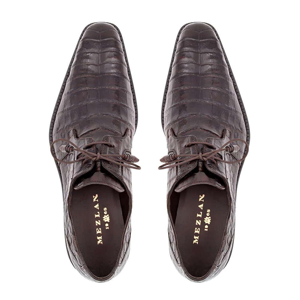 Mezlan Crocodile Derby Shoes - Mezlan Crocodile Derby Dress Shoes - Mezlan Dress Shoe On Sale