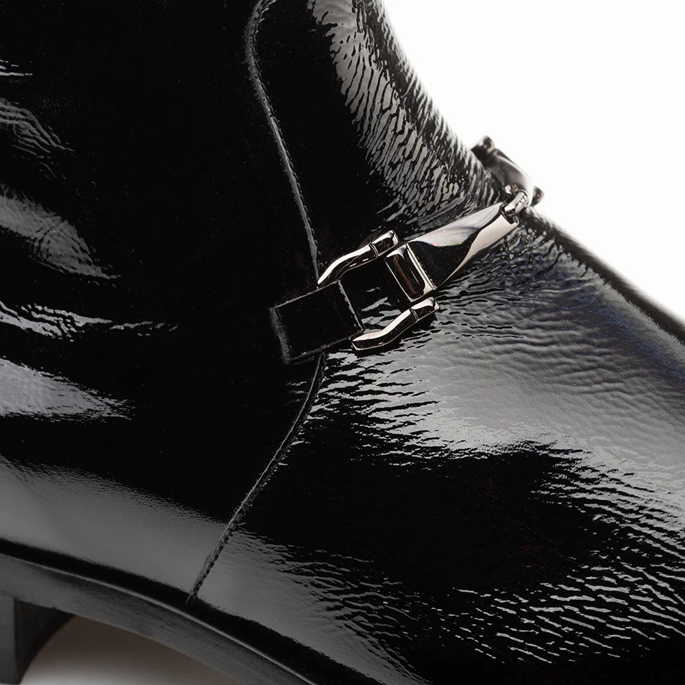 Mezlan Buscemi Hi-Shine Ornament Boot - Black