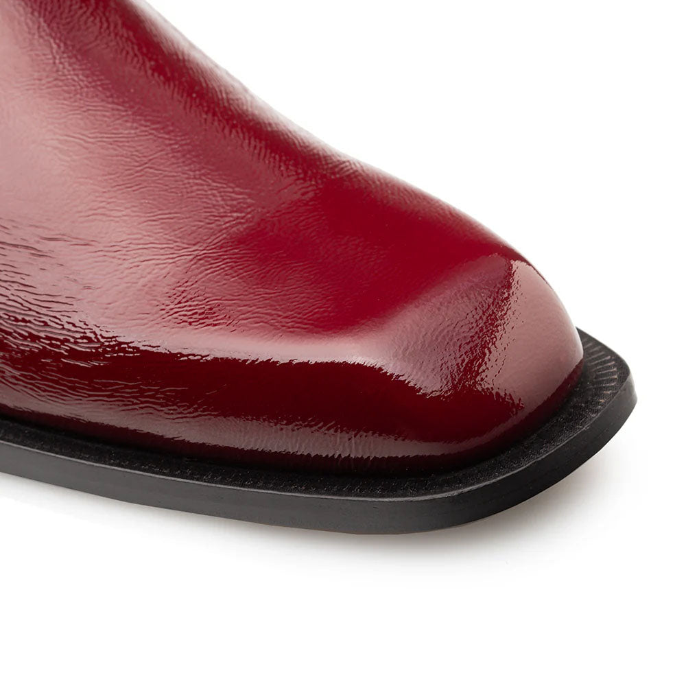 Mezlan Buscemi Hi-Shine Ornament Boot - Burgundy