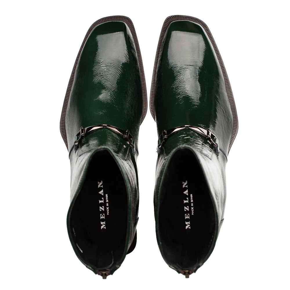 Mezlan Buscemi Hi-Shine Ornament Boot - Green
