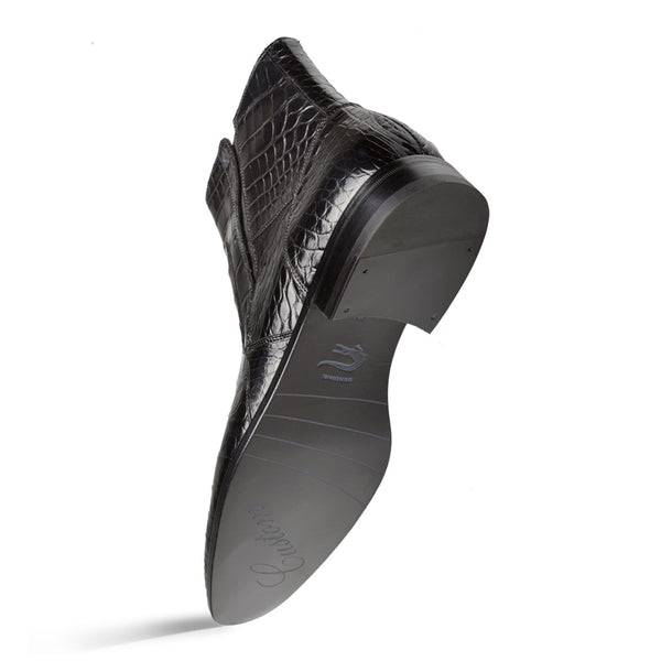 Mezlan Belucci Alligator Zipper Boots Black (3663-J)