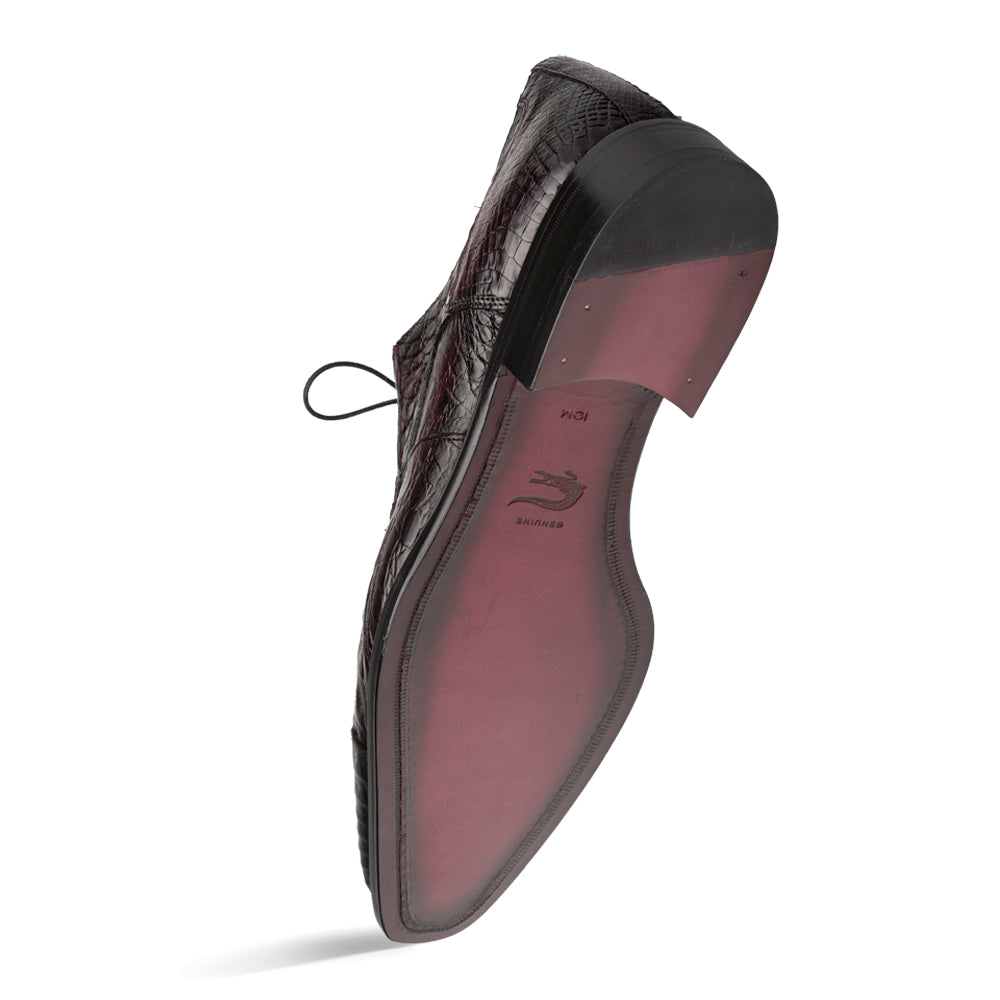 Mezlan Giovane Crocodile Derby - Luxury Men's Dress Shoe