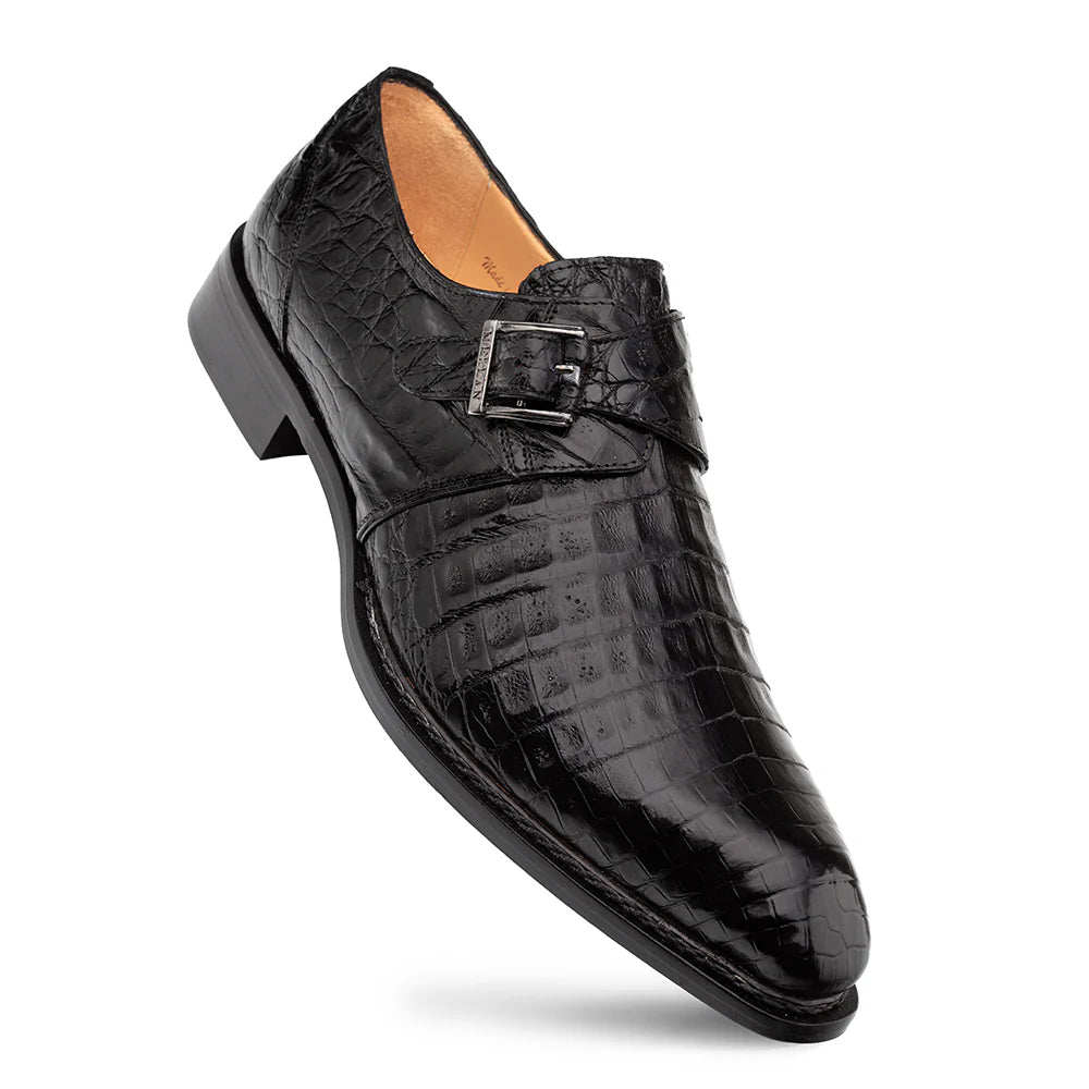 Mezlan Gigolo Crocodile Monk Strap