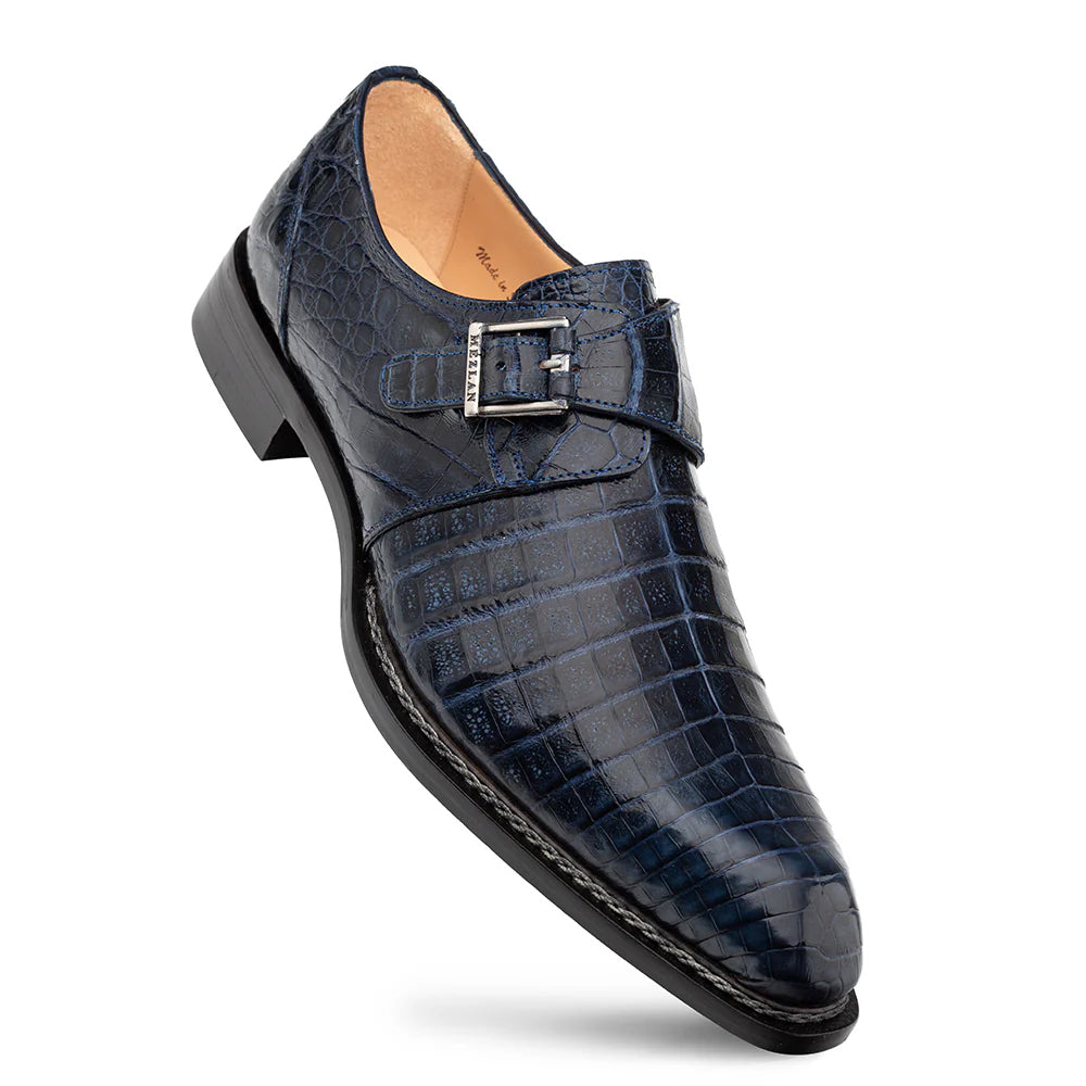 Mezlan Gigolo Crocodile Monk Strap