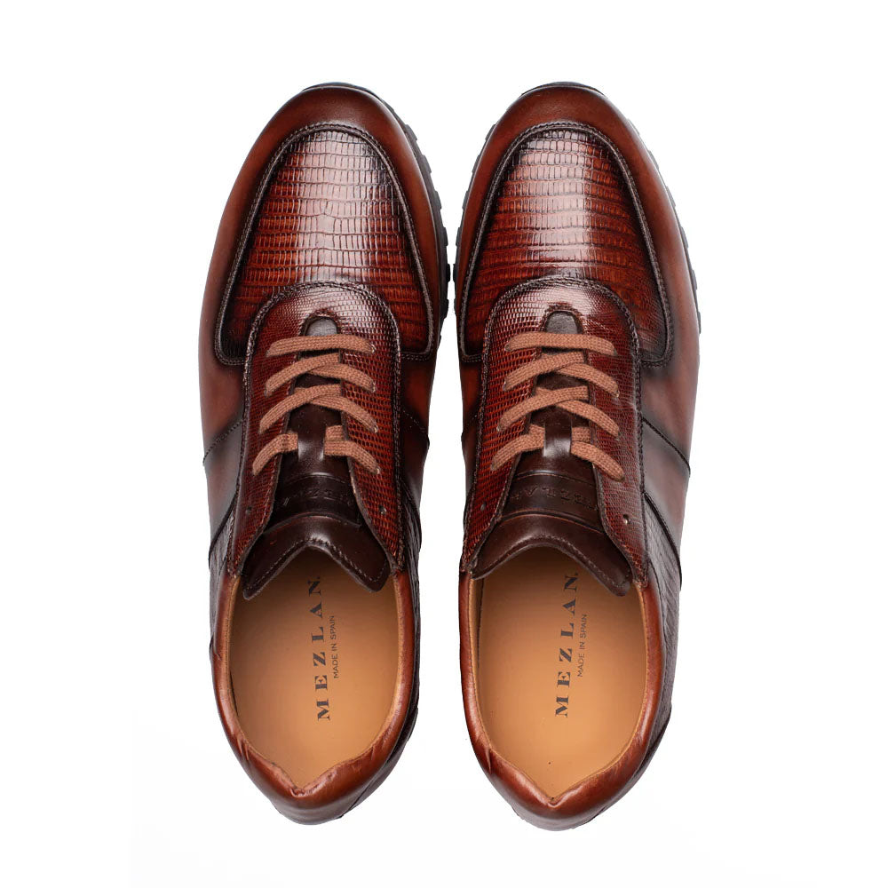 Mezlan Greenwich Calf/Lizard Sneaker - Tan