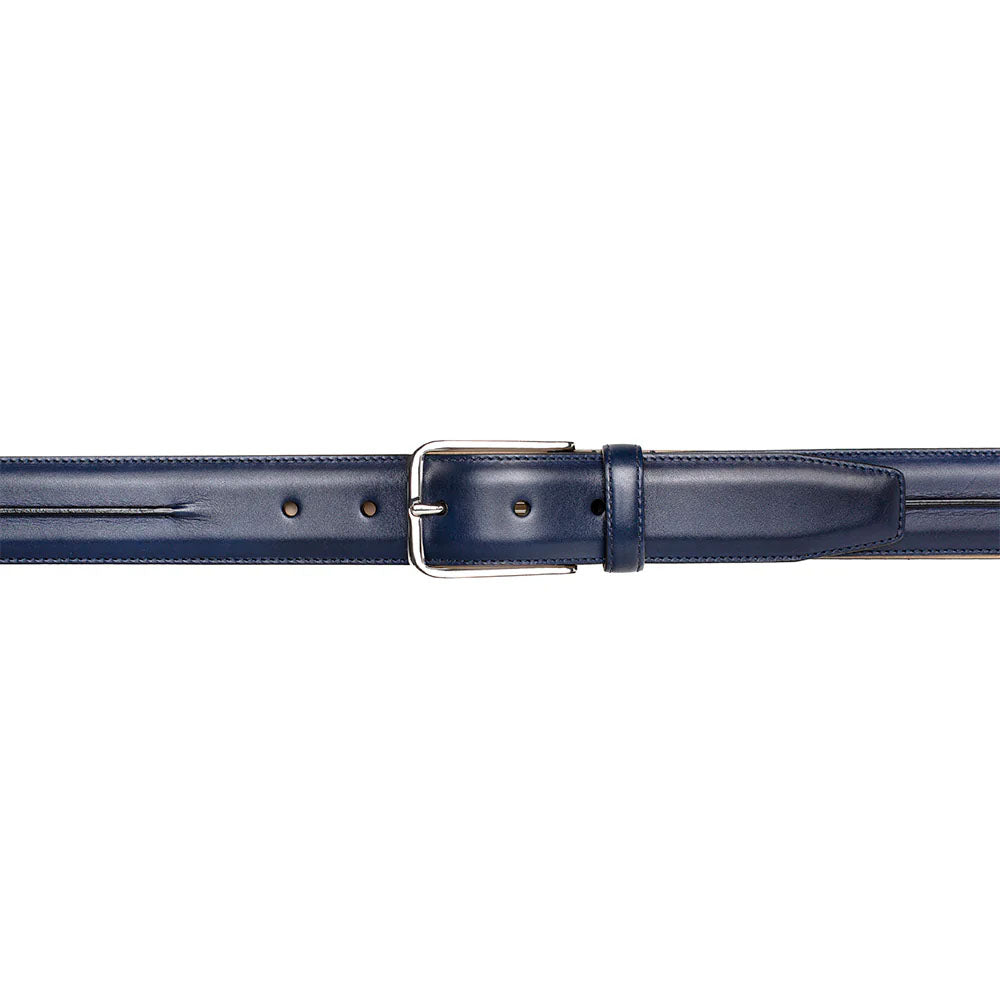 Mezlan Center-Piped Calfskin Belt