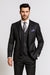 Black Pinstripe Modern Fit 3-Piece Suit