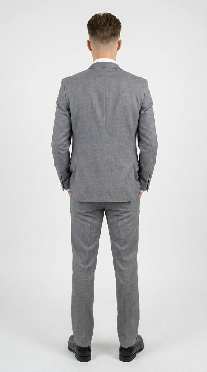 Boys and Guys Light Grey Graduation Suit with Vest, Formal Dress Suit for Special Occasions