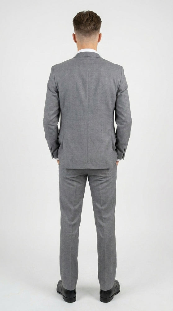 Boys and Guys Light Grey Graduation Suit with Vest, Formal Dress Suit for Special Occasions