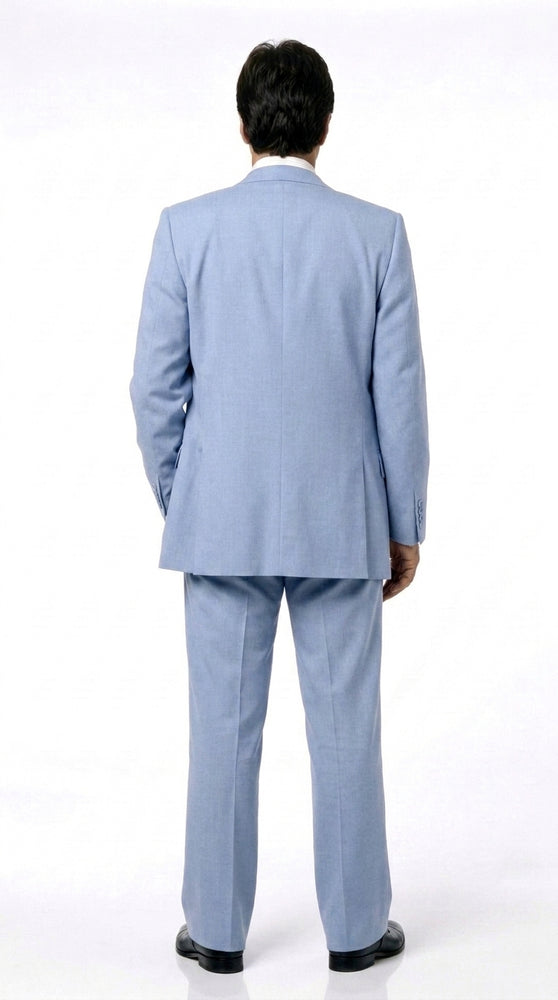 Men’s Steel Blue 3-Piece Suit – Tony Montana Scarface-Inspired Vested Wedding and Party Suit