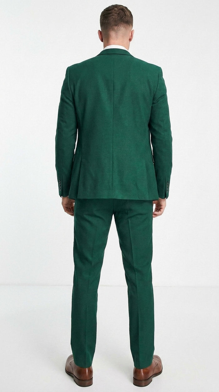 Men’s Emerald Green 3-Piece Suit – Hunter Green Wedding, Prom and Formal Suit with Vest