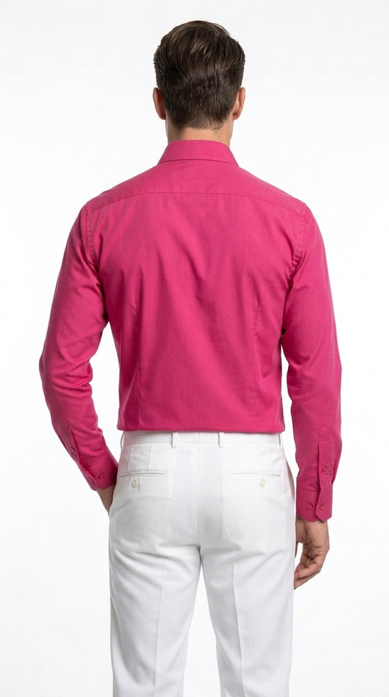Men’s Basic Dress Shirt, 65% Polyester 35% Cotton Regular Collar Shirt in 34 Colors