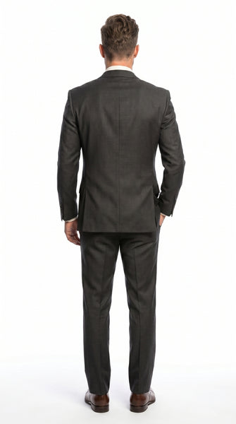 Men’s Urban Gray 3 Piece Suit with Double Breasted Vest and Pleated Pants, Formal Dress Suit