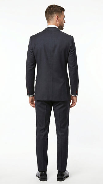 Men’s Black 3 Piece Vested Suit with 2 Button Jacket, Formal Wedding Business Suit
