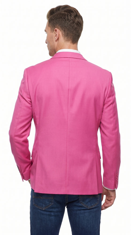 Men’s Hot Pink Fuchsia Sport Coat, Bright Stage Party Dinner Jacket Fashion Blazer