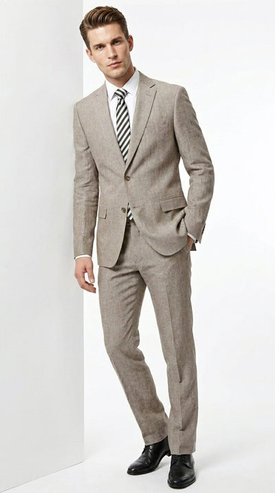 Mens Taupe Suit