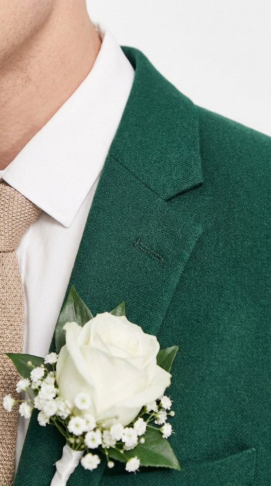 Men’s Emerald Green 3-Piece Suit – Hunter Green Wedding, Prom and Formal Suit with Vest