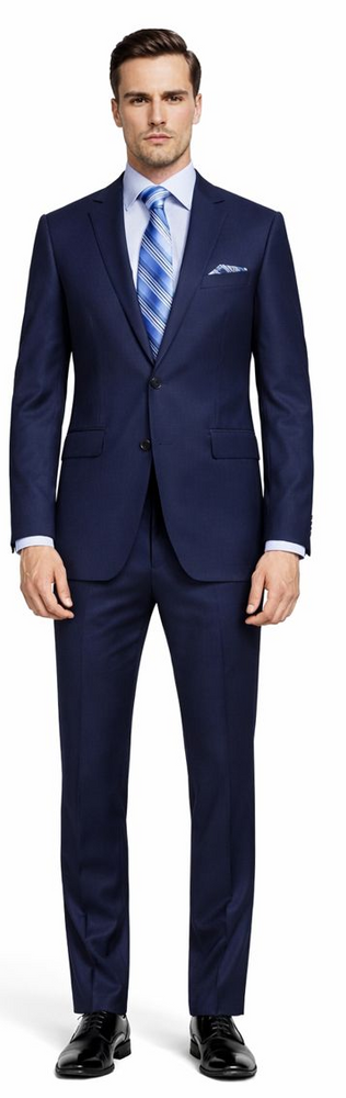 Tiglio 2-Button Slim or Modern Fit in 3-Blue Navy Fabrics