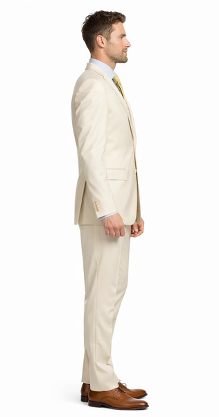 Mantoni Beige Two-button Wool Suit