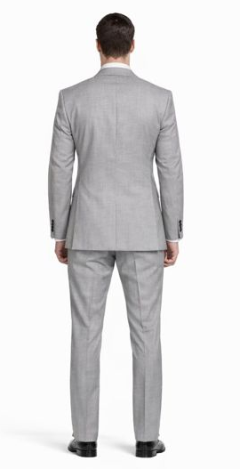 Tiglio Lt. Gray Two-button Wool Suit in Modern or Slim-Fit