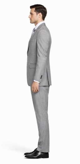 Tiglio Lt. Gray Two-button Wool Suit in Modern or Slim-Fit