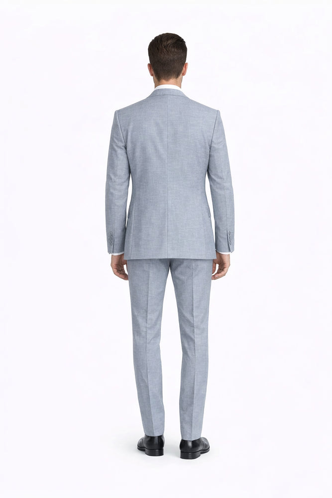 Mantoni Light Gray Suit for Men – Elegant Wedding and Business Formal Suit