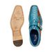 Belvedere Marte Ocean Blue Alligator & Leather Oxfords