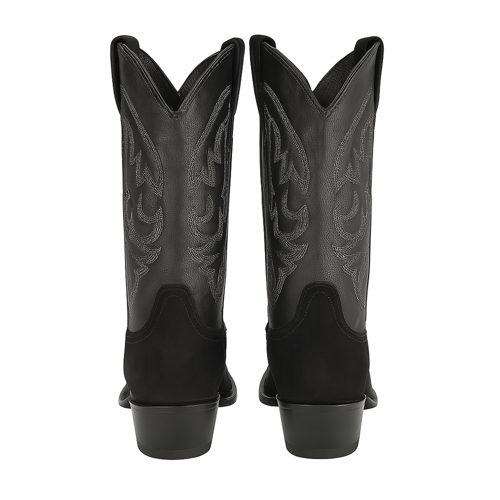 Men's King Exotic Snip Toe Stingray Boots Single Stone Handmade Black (4941205-)