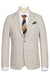 Men's Pelago Unconstructed Blazer - Half Canvas, Light Tan Windowpane Plaid - Elegant Mensattire