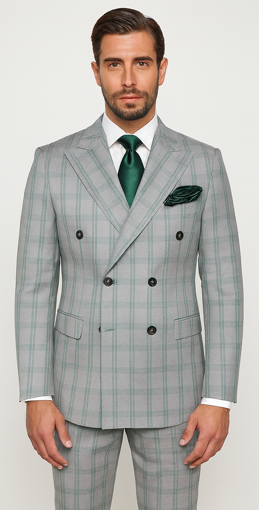 Men’s Rossi Man Milano RM1828 – Slim Fit Modern Suit - Formal Wear for Every Occasion