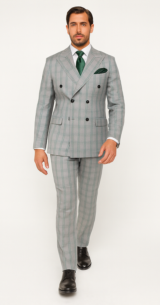 Men’s Rossi Man Milano RM1828 – Slim Fit Modern Suit - Formal Wear for Every Occasion