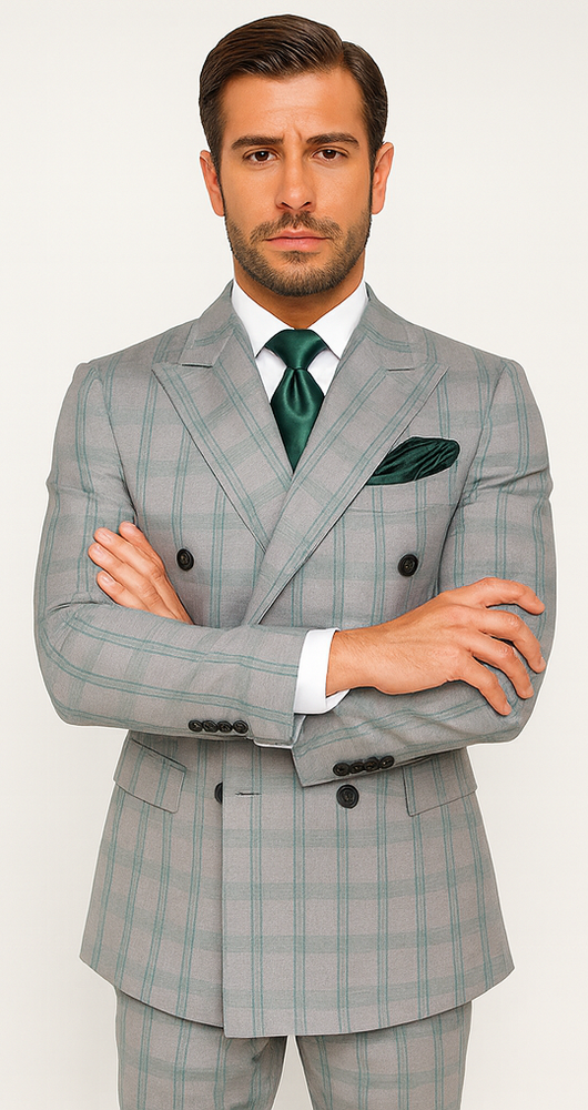 Men’s Rossi Man Milano RM1828 – Slim Fit Modern Suit - Formal Wear for Every Occasion