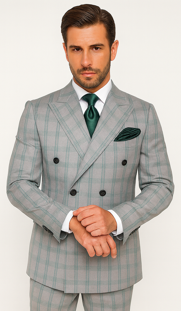 Men’s Rossi Man Milano RM1828 – Slim Fit Modern Suit - Formal Wear for Every Occasion