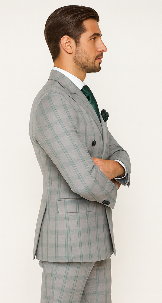 Men’s Rossi Man Milano RM1828 – Slim Fit Modern Suit - Formal Wear for Every Occasion