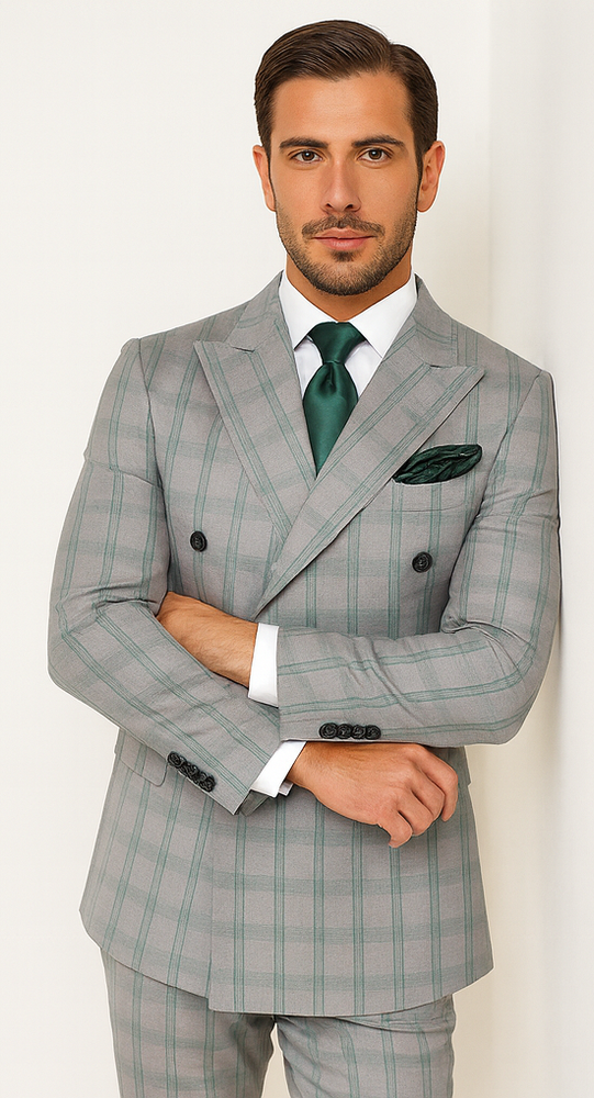 Men’s Rossi Man Milano RM1828 – Slim Fit Modern Suit - Formal Wear for Every Occasion