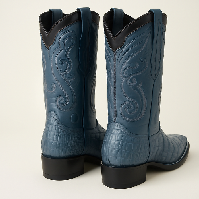 Men's Wild West Caiman Tail Skin 3X Toe Boots 29501-B