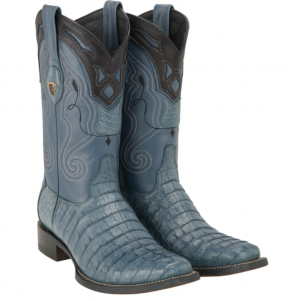 Men's Wild West Caiman Tail Skin 3X Toe Boots 29501-B