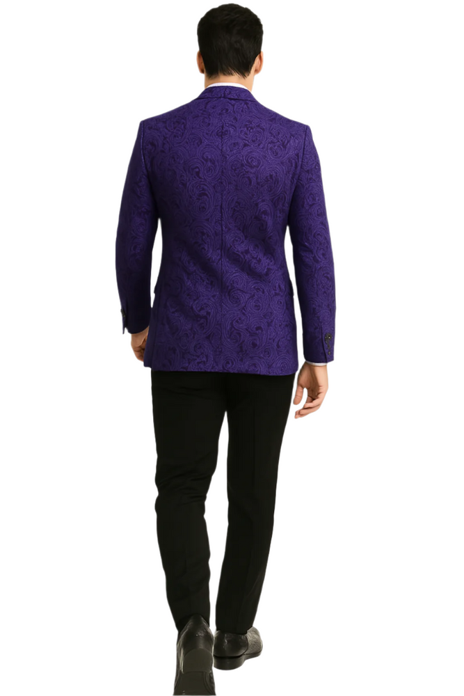 Big and Tall Tuxedo Fashionable Paisley Tuxedo Sparkling Pattern Blazer Available In Big and Tall Sizes