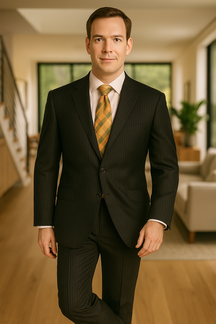 Black Almost Very Dark Gray Wiht Light Gray Pinstripe Available In 2 Or 3 Buttons Style Regular Classic Cut Cheap Priced Business Suits Clearance Sale