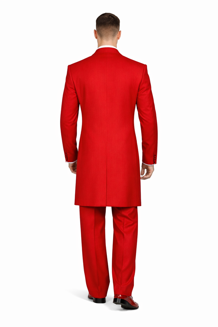"Red Zoot Suit for Men - 2PC Classic Long Fashion"