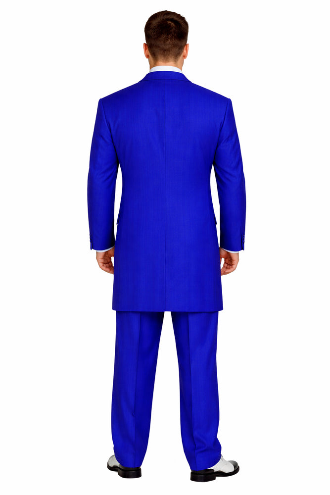 "Royal Blue Men's Classic 2PC Long Zoot Suit - Fashionable Elegance"