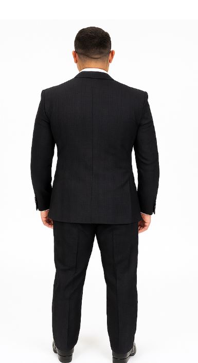 mens-3-piece-100-percent-wool-suit-affordable-italian-super-150s-fabric-in-plaid-texture-fabric-in-color-black
