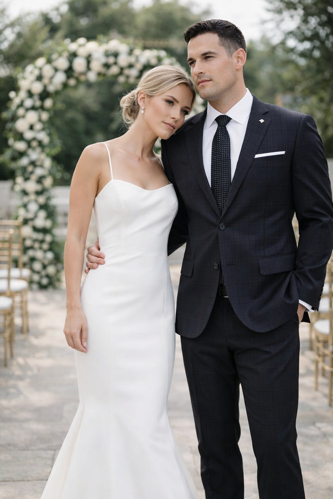 Mens 3 Piece 100 Percent Wool Suit - Affordable Italian Super 150's Fabric in Plaid Texture Fabric in Color Black - Online Special