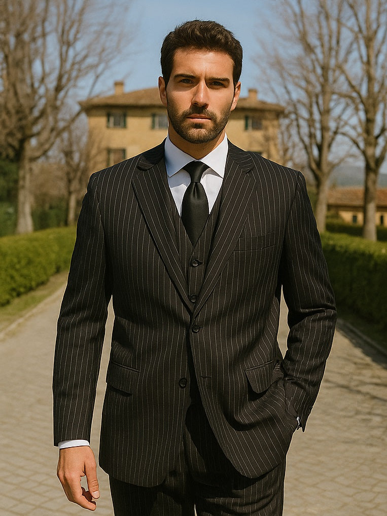 Chalk Bold Men's Sharp Bold White Pinstripe Available in 5 Colors main image 1
