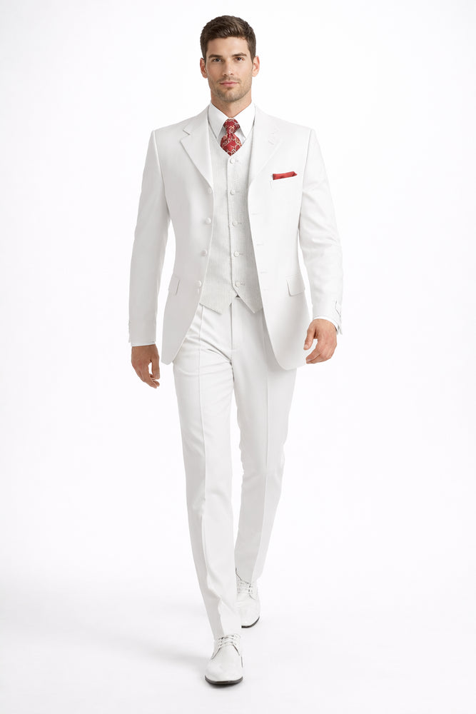 Men's 3 Piece Fashion Suit - Vested 3 Piece Zoot Suit - Three Piece Suit