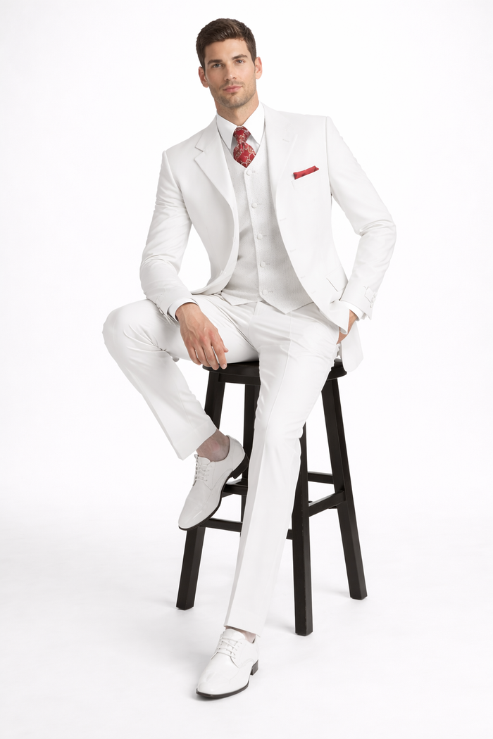 Men's 3 Piece Fashion Suit - Vested 3 Piece Zoot Suit - Three Piece Suit