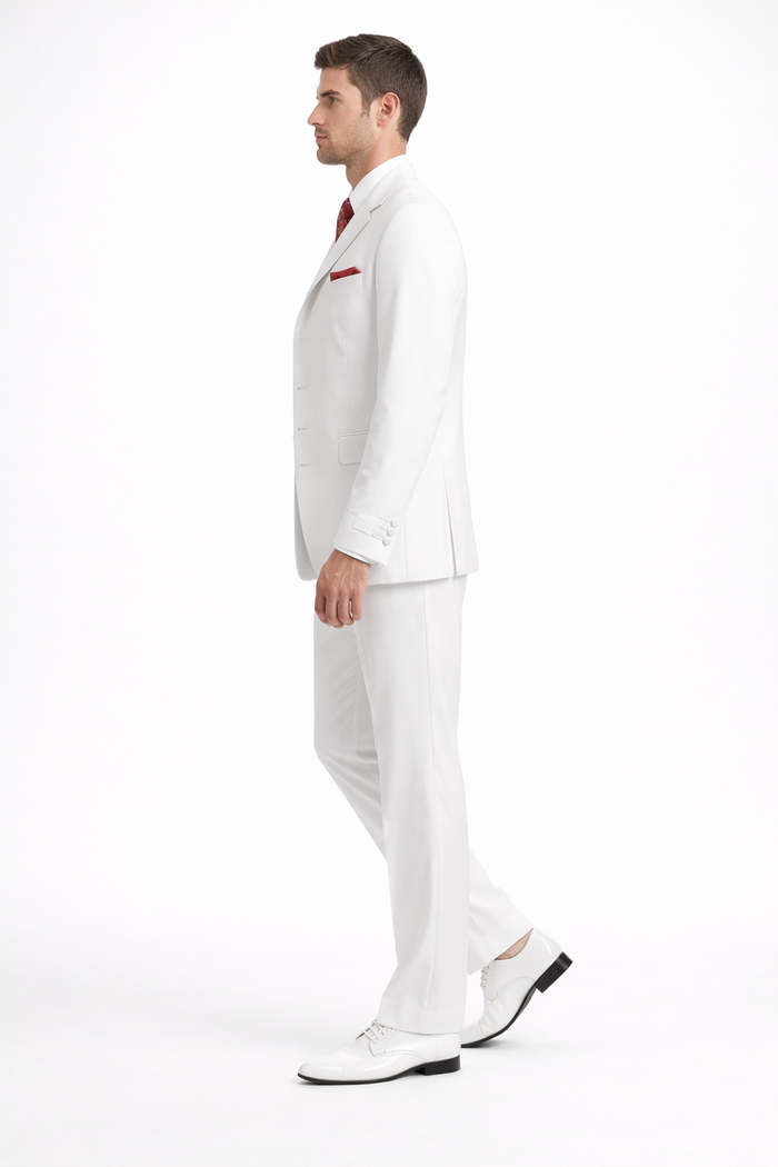 Men's 3 Piece Fashion Suit - Vested 3 Piece Zoot Suit - Three Piece Suit